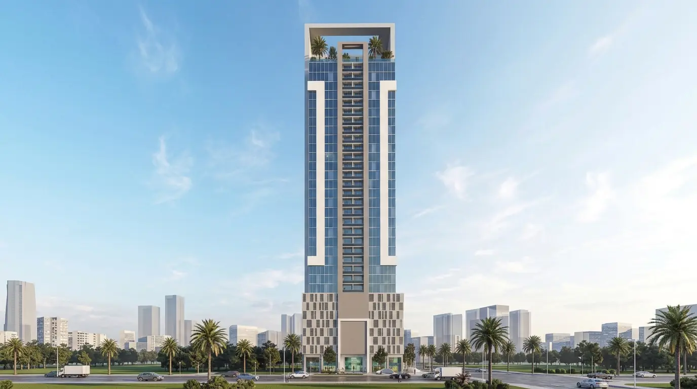 Front render of Azora Tower