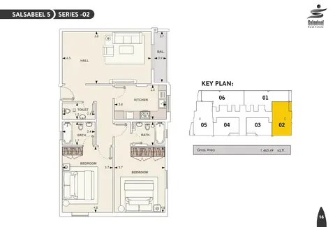 Brochure plan card: Salsabeel 5, Series 02